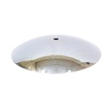 Tapa cóncava cromada 100mm x 2mm para globos de cristal