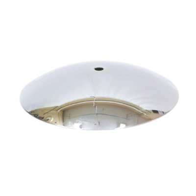 Tapa cóncava cromada 100mm x 2mm para globos de cristal