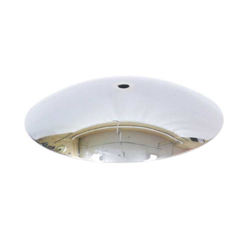 Tapa cóncava cromada 100mm x 2mm para globos de cristal
