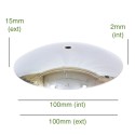Tapa cóncava cromada 100mm x 2mm para globos de cristal