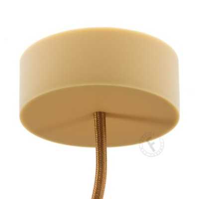 Soporte decorativo silicona 81mm beige de una salida