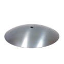 Tapa cóncava en hierro bruto 130mm x 3mm para globos de cristal