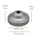 Tapa decorada hierro bruto 64mm x 9mm