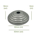 Tapa decorada hierro bruto 62mm x 3mm