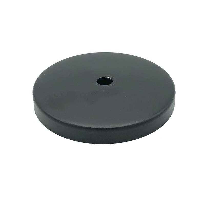 Tapa de metal color negro 93mm diámetro x 7mm