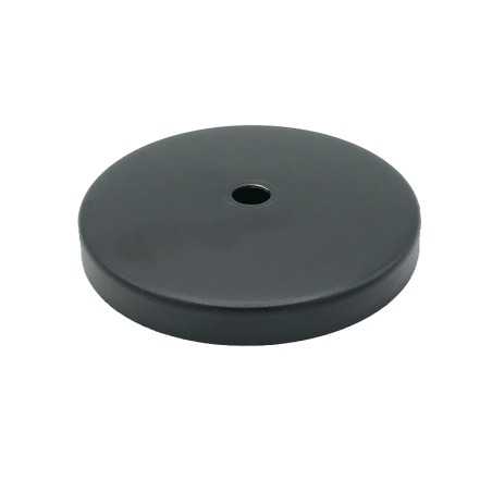 Tapa de metal color negro 93mm diámetro x 7mm
