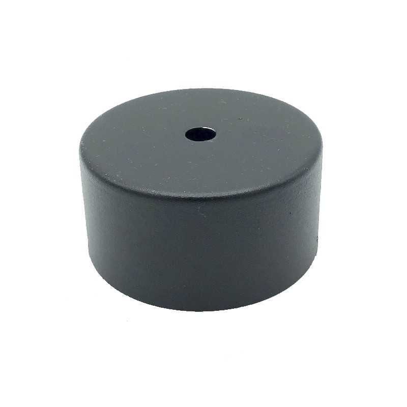 Tapa de metal color negro 87mm diámetro x 33mm