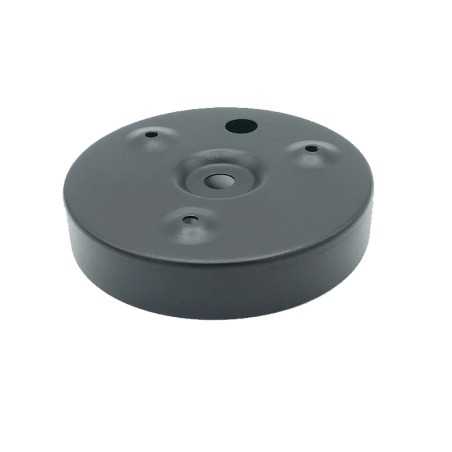 Tapa color negro para fijación en techo ø100mm x 17mm