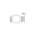 Wandleuchte aus Stahl mit integrierter LED, grau, MEDIAN