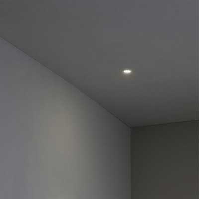Deckenleuchte aus Aluminium mit integrierter LED, mattweiss, HAMARS