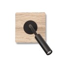 Wandleuchte aus Stahl mit integrierter LED, Holz, DENAIN