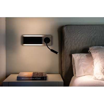 Wandleuchte aus Stahl mit integrierter LED, Holz, VEUVES