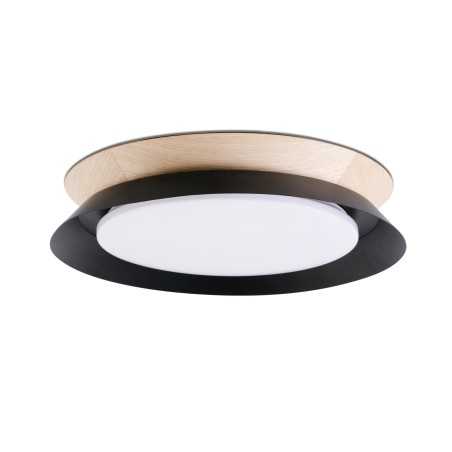 Deckenleuchte aus Stahl mit integrierter LED, mattschwarz, MAINXE