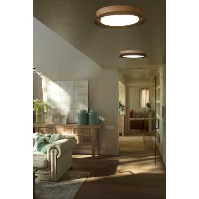 Deckenleuchte aus Stahl mit integrierter LED, mattschwarz, MAINXE