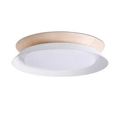Deckenleuchte aus Stahl mit integrierter LED, mattweiss, AUTHUME