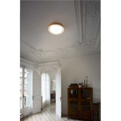 Deckenleuchte aus Stahl mit integrierter LED, mattweiss, AUTHUME