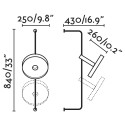 Wandleuchte aus Stahl E27, mattgold, FOULIE