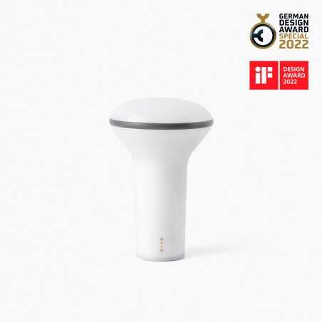Tischleuchte aus Polycarbonat mit integrierter LED, Weiss, FOSSEUX