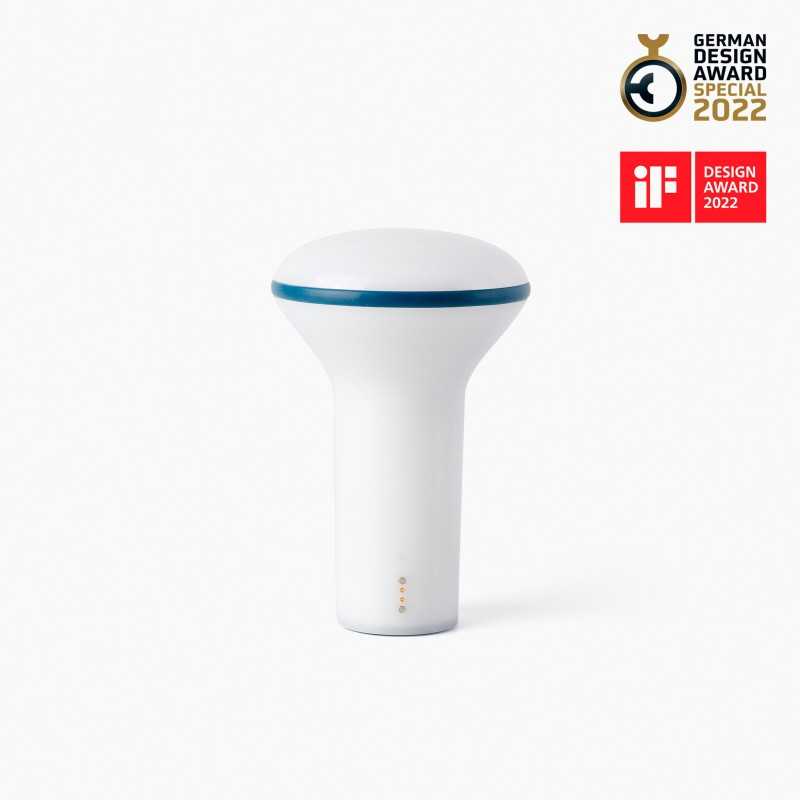 Tischleuchte aus Polycarbonat mit integrierter LED, Weiss, RIANTEC