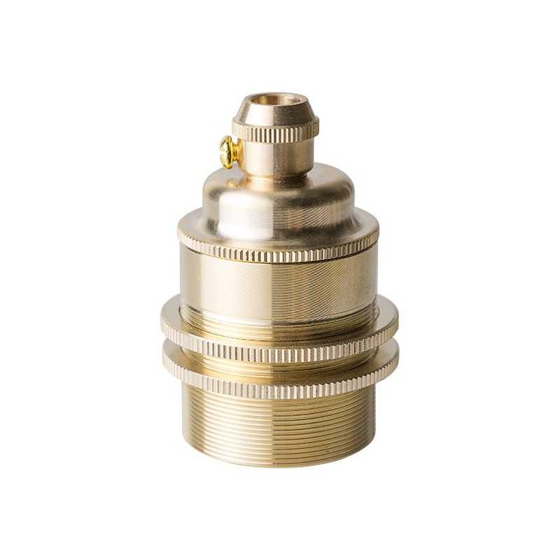 Hochwertige E27 Metall-Lampenfassung mit Doppelring