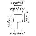 Tischleuchte aus Stahl E27, mattschwarz, CHANAS