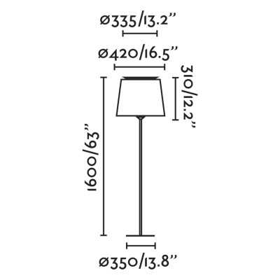 Stehleuchte aus Stahl E27, mattschwarz, CREQUY