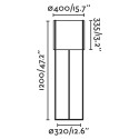 Stehleuchte aus Stahl E27, mattschwarz, LE FAIS