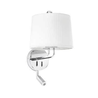 Wandleuchte aus Stahl E27, chrom glaenzend, LE BEZ