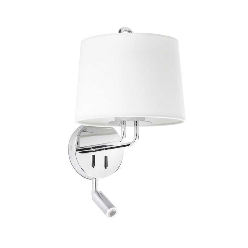 Wandleuchte aus Stahl E27, chrom glaenzend, LE BEZ