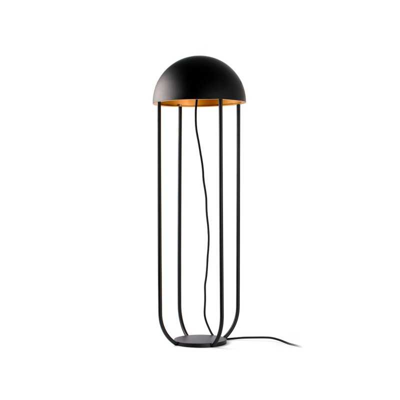 Stehleuchte aus Stahl mit integrierter LED, mattschwarz, LASSIAS
