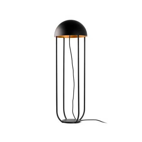 Stehleuchte aus Stahl mit integrierter LED, mattschwarz, LASSIAS