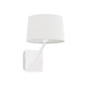 Wandleuchte aus Stahl E27, mattweiss, FRESNES