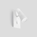Wandleuchte aus Aluminium mit integrierter LED, mattweiss, LE SART