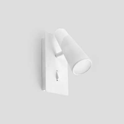 Wandleuchte aus Aluminium mit integrierter LED, mattweiss, LE SART