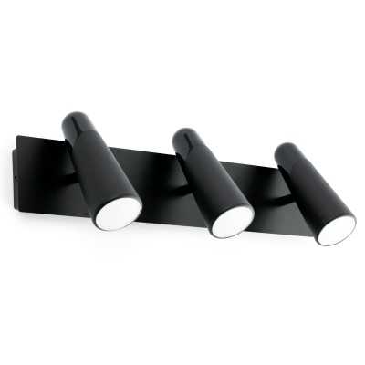 Wandleuchte aus Aluminium mit integrierter LED, mattschwarz, LALLEY