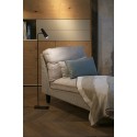 Stehleuchte aus Aluminium mit integrierter LED, mattschwarz, GRAZAC