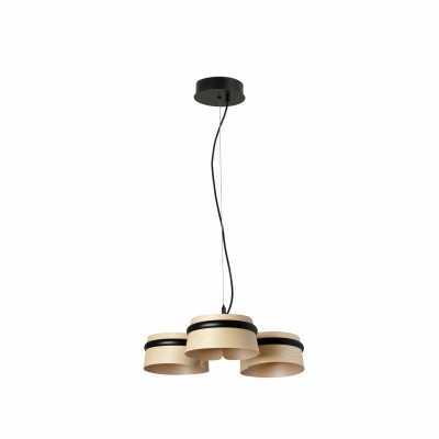 Deckenleuchte aus Stahl mit integrierter LED, mattschwarz, ANZEME