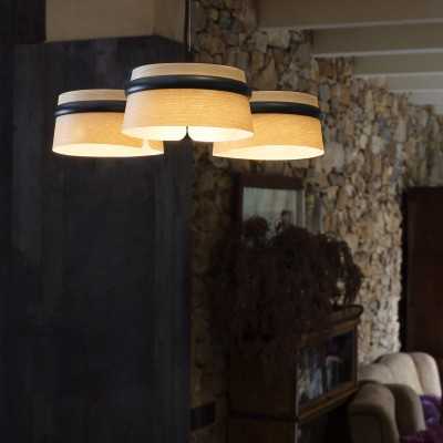 Deckenleuchte aus Stahl mit integrierter LED, mattschwarz, ANZEME
