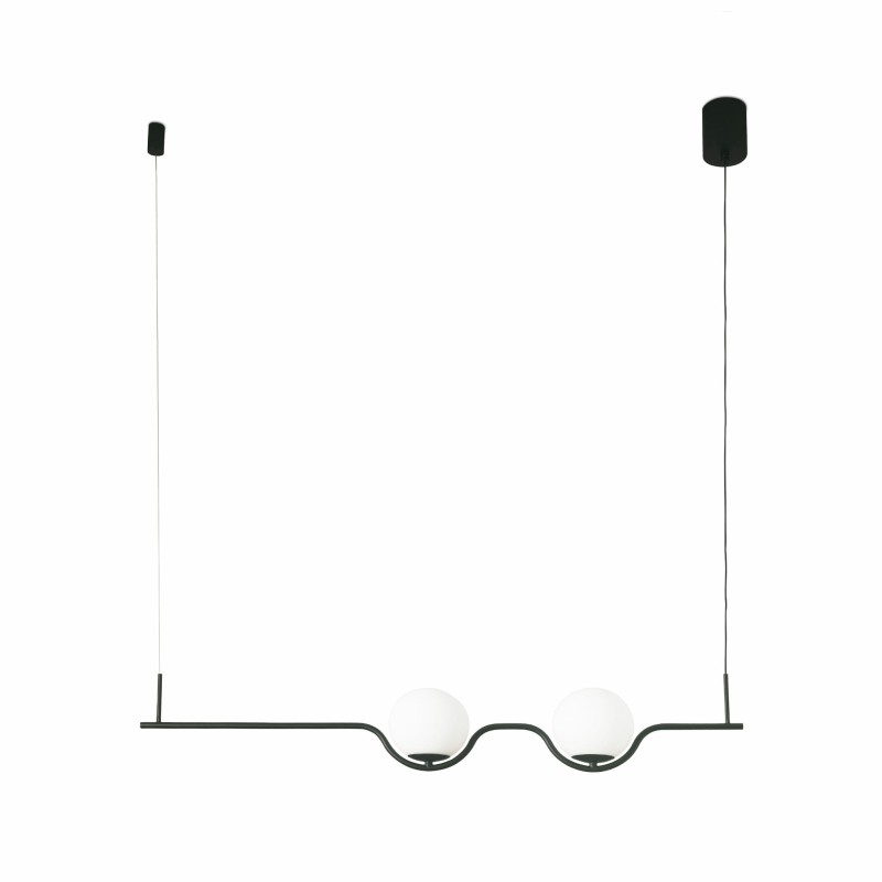Deckenleuchte aus Stahl mit integrierter LED, mattschwarz, BIARNE