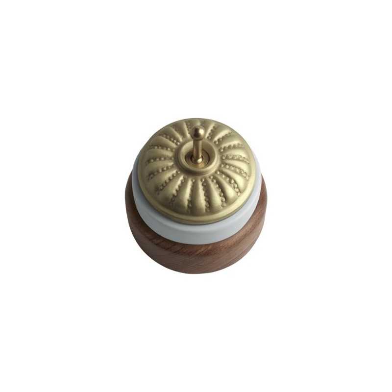 Conmutador porcelana superficie repujado