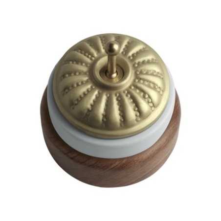 Conmutador porcelana superficie repujado