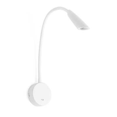 Wandleuchte aus Aluminium mit integrierter LED, mattweiss, RIMEIZE