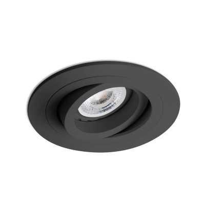 Deckenleuchte Aluminium GU10 mattschwarz BAZELAT