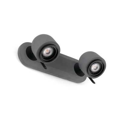 Wandleuchte aus Zement GU10, grau, LE MAX