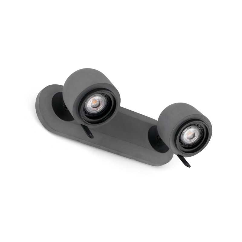 Wandleuchte aus Zement GU10, grau, LE MAX