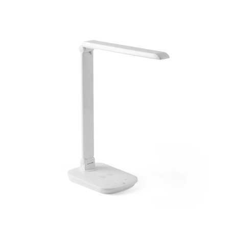 Tischleuchte aus Kunststoff mit integrierter LED, weiss glaenzend, LE GAU