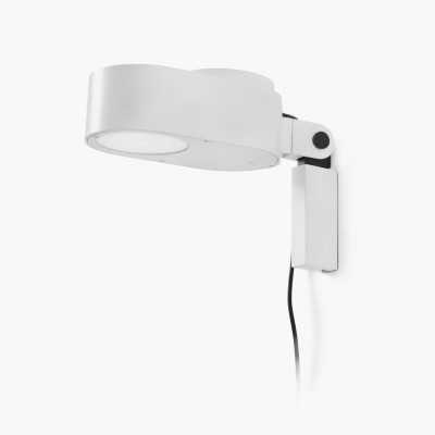 Wandleuchte aus Aluminium mit integrierter LED, mattweiss, LEOGNAN