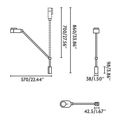 Wandleuchte aus Aluminium mit integrierter LED, mattweiss, RANCON