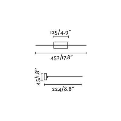 Wandleuchte aus Aluminium mit integrierter LED, gebuersteter Stahl, CREHEN