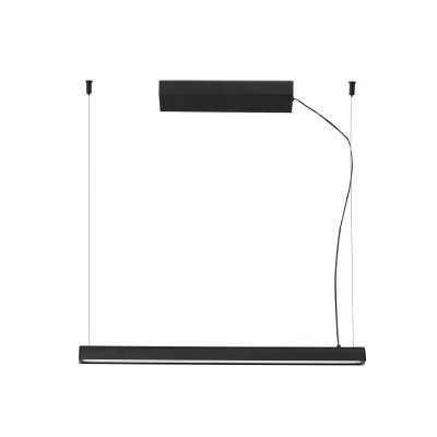 Deckenleuchte aus Aluminium mit integrierter LED, mattschwarz, PARADOU
